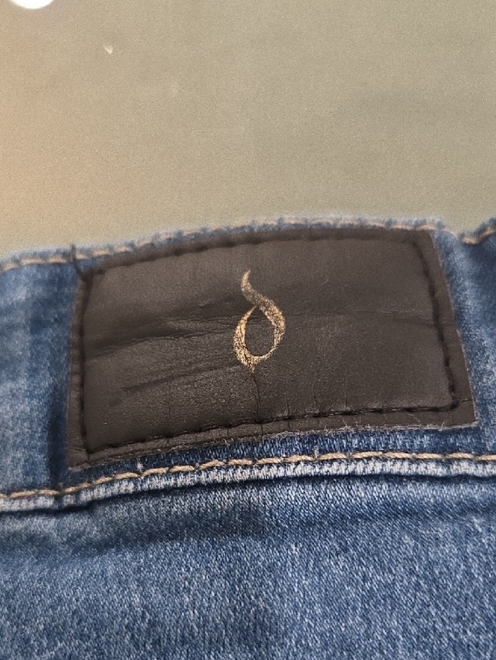 Denim Jean Shorts with Flag Pocket Accents - Blue - Picture 5 of 10